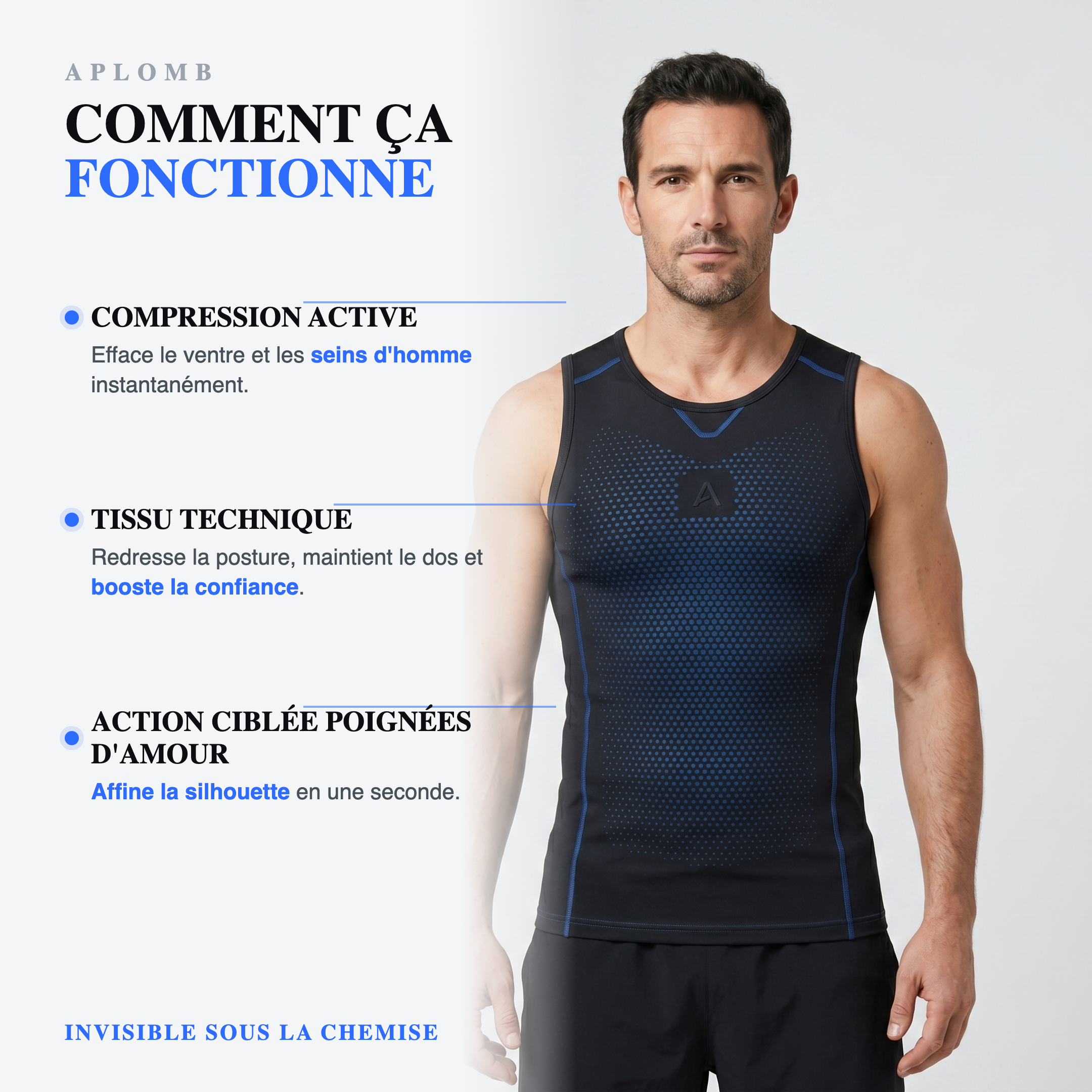 APLOMB™ — Débardeur gainant homme
