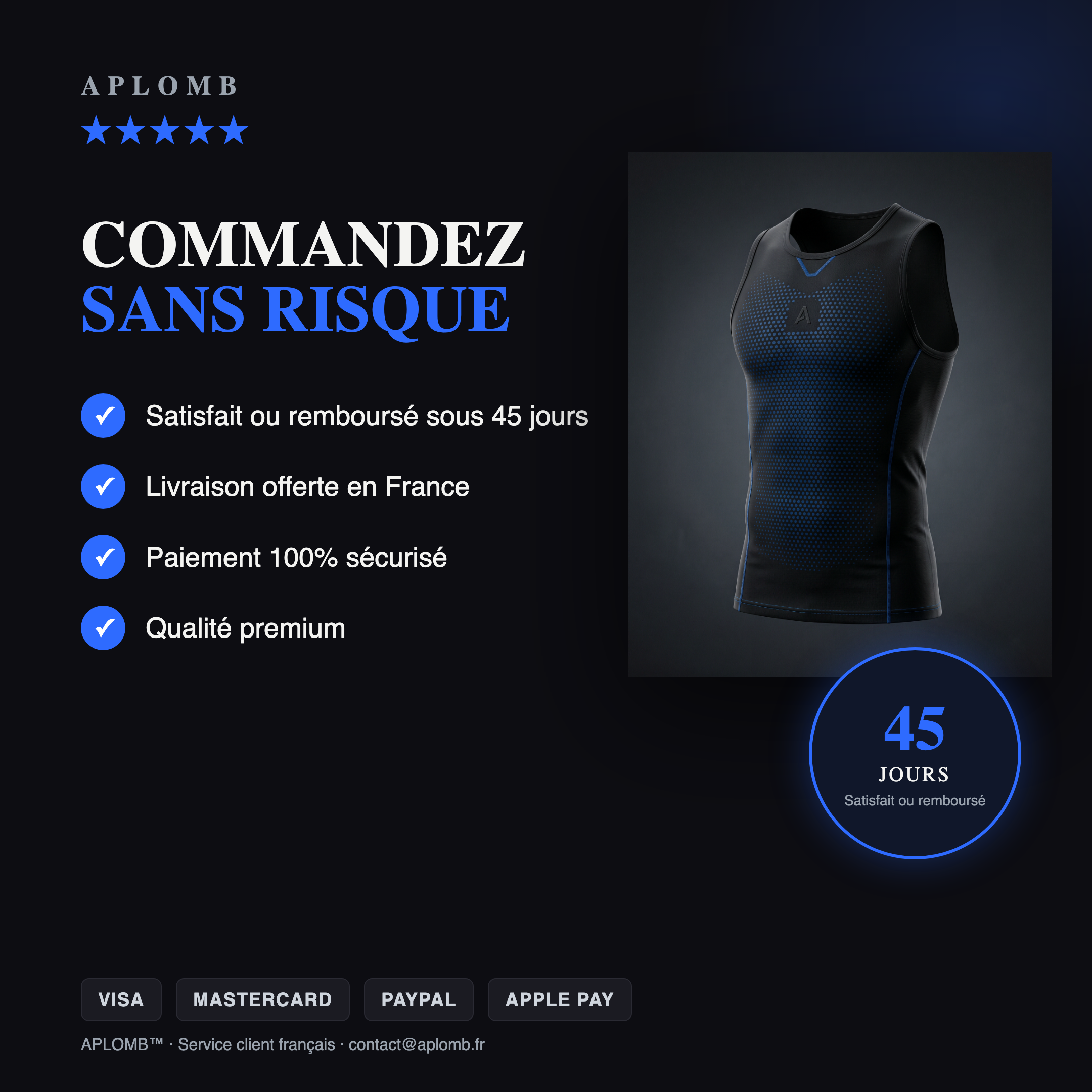 APLOMB™ — Débardeur gainant homme